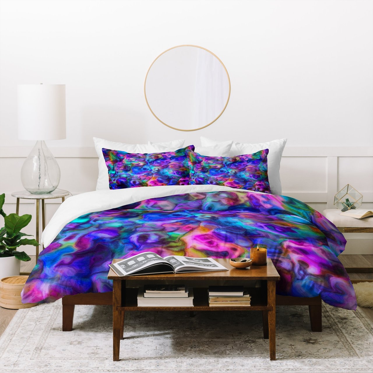 Lisa Argyropoulos Colour Aquatica Berry Blue Duvet Cover