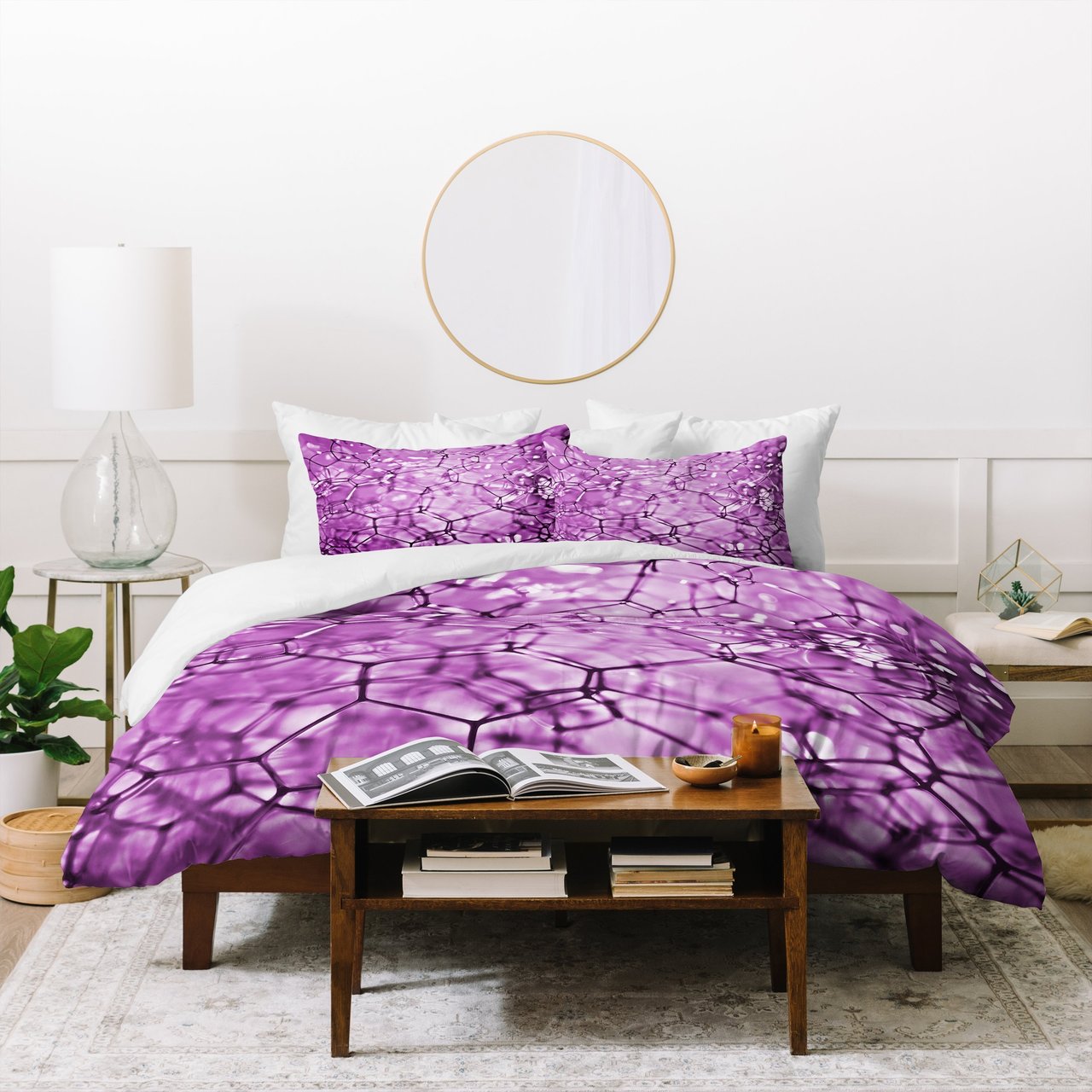 Lisa Argyropoulos Connections In Purple Duvet Cover