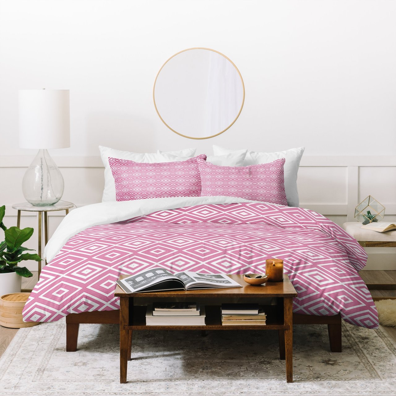 Lisa Argyropoulos Diamonds Are Forever Blush Duvet Cover