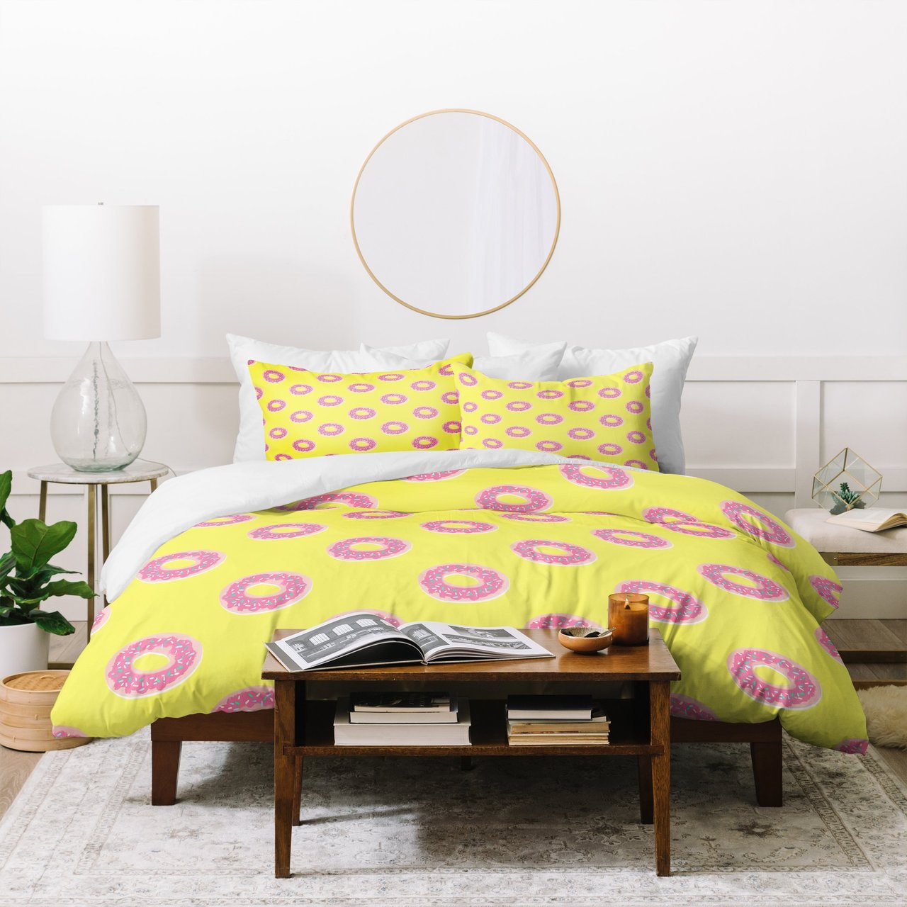 Lisa Argyropoulos Donuts on the Sunny Side Duvet Cover Bedding Sets