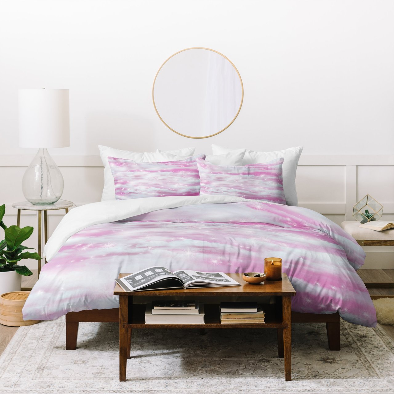 Lisa Argyropoulos Dream Big In Pink Duvet Cover