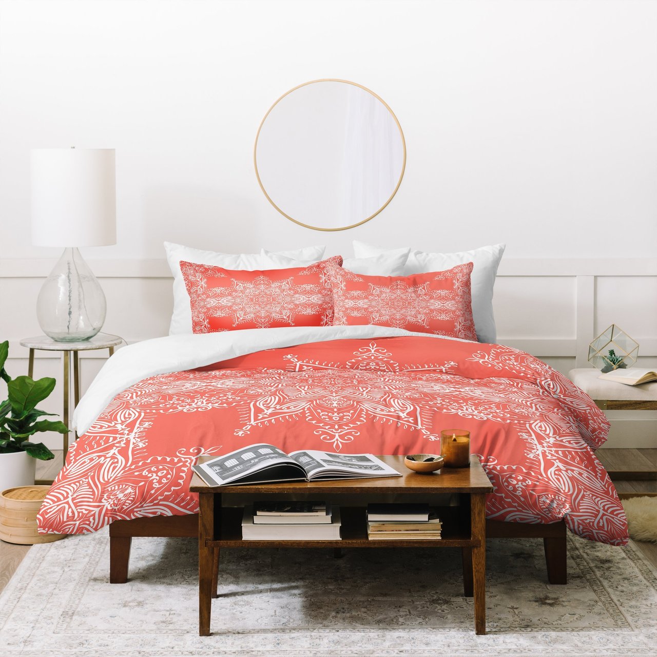 Lisa Argyropoulos Enchanted Soul Coral Duvet Cover