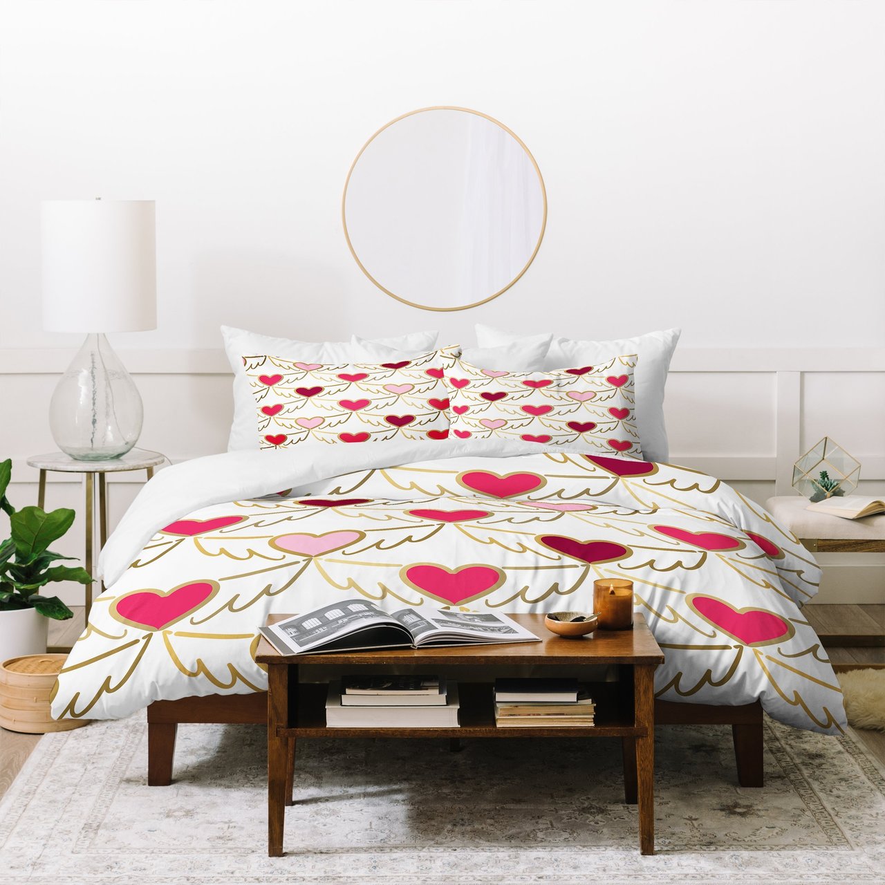 Lisa Argyropoulos Golden Wings of Love White Duvet Cover