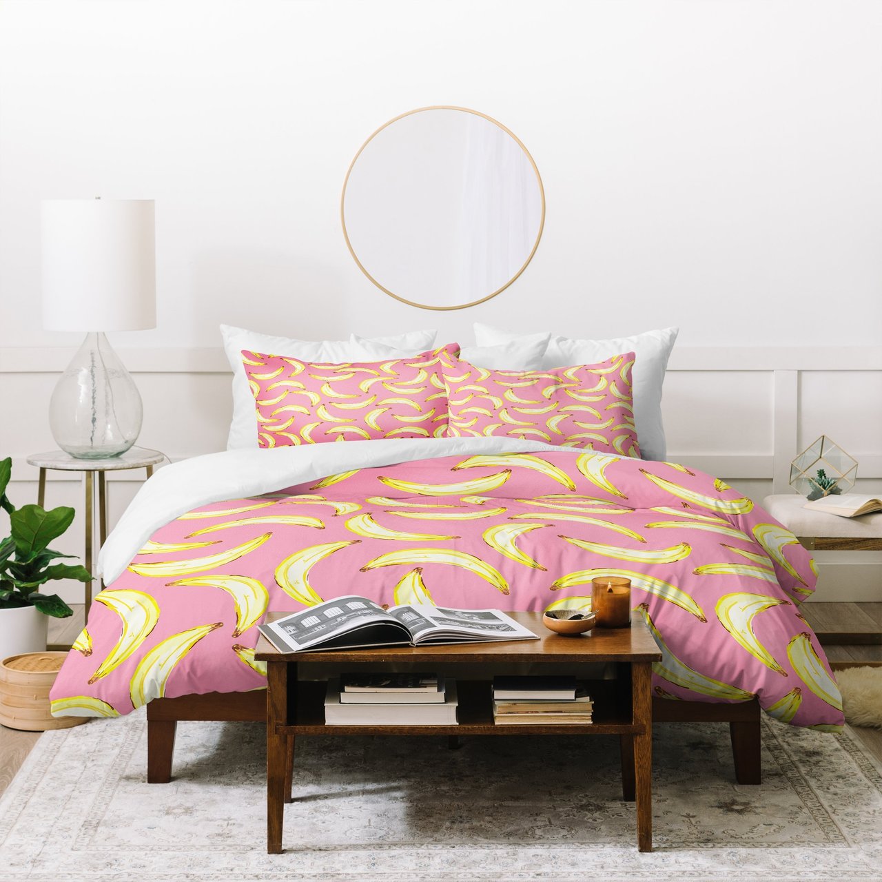 Lisa Argyropoulos Gone Bananas In Pink Duvet Cover