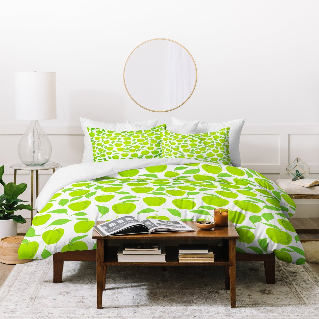 Lisa Argyropoulos Green Apples Duvet Cover