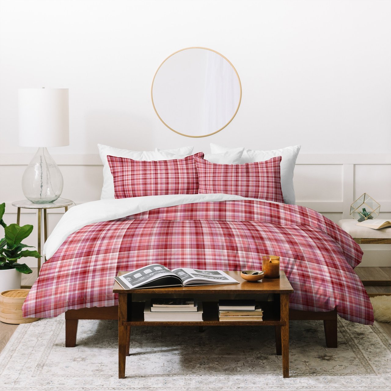 Lisa Argyropoulos Holiday Burgundy Plaid Duvet Cover