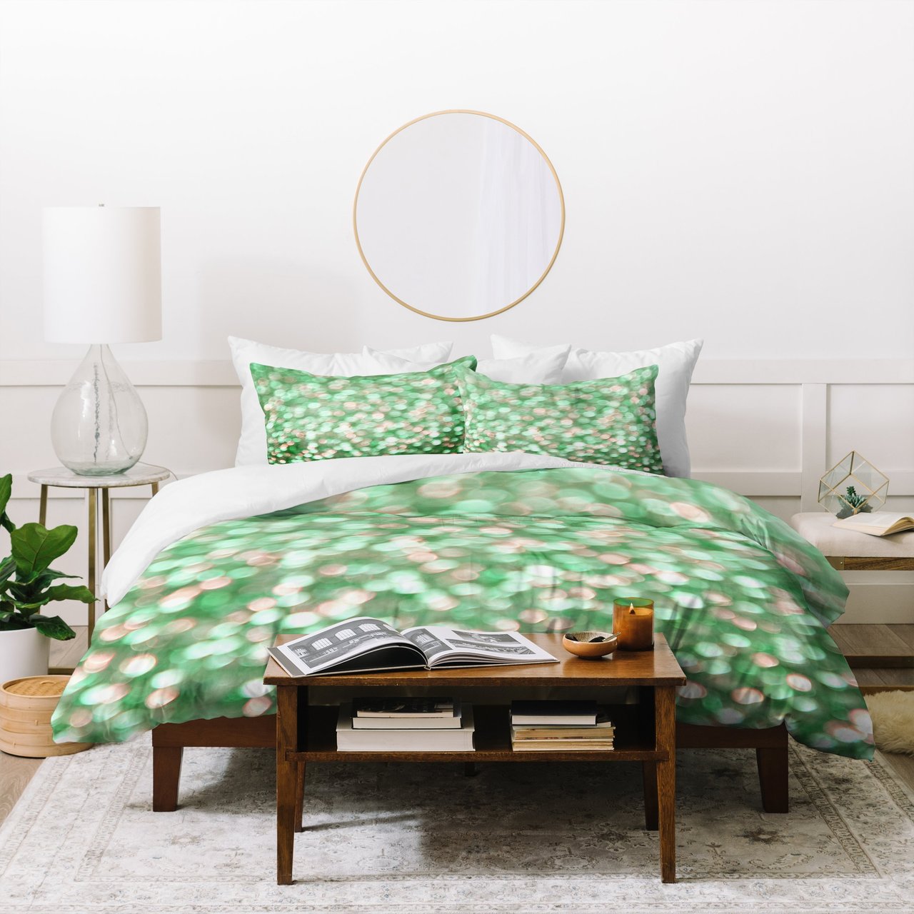 Lisa Argyropoulos Holiday Cheer Mint Duvet Cover