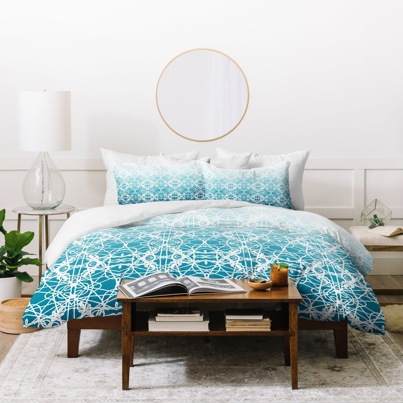 Lisa Argyropoulos Intricate Ombre Blue Duvet Cover Bedding Sets