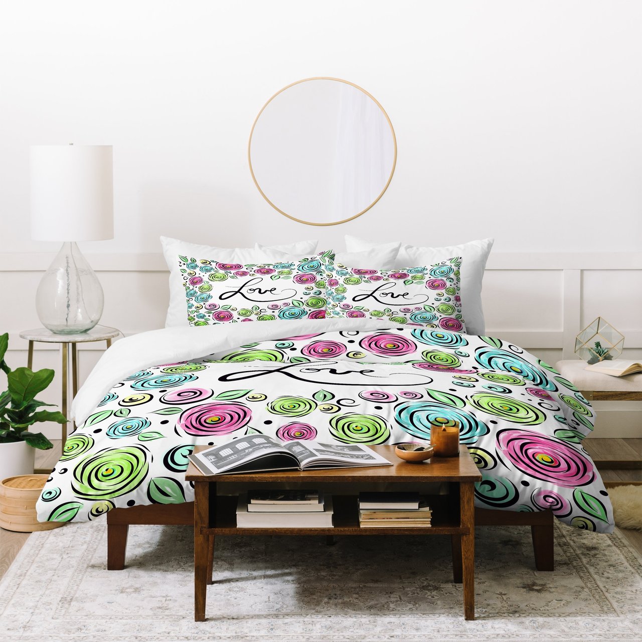 Lisa Argyropoulos Love Blooms Pastel Duvet Cover