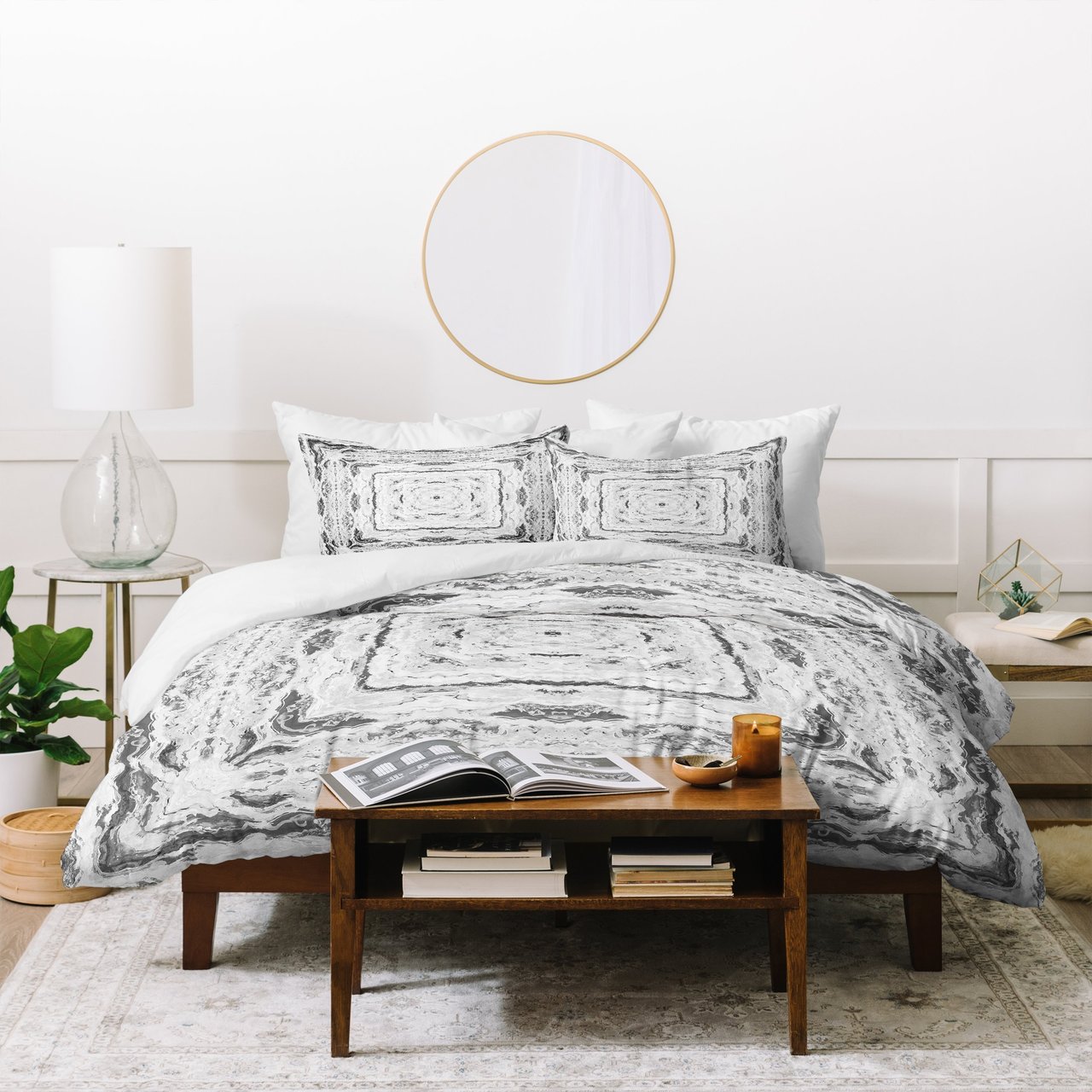 Lisa Argyropoulos Mono Melt Kaleido Duvet Cover