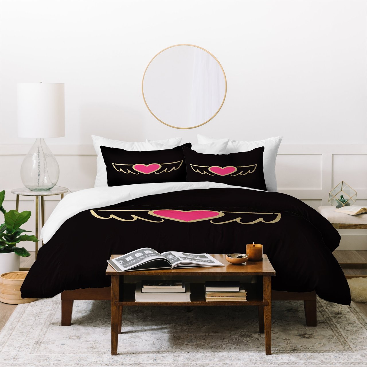 Lisa Argyropoulos On Golden Wings of Love Duvet Cover