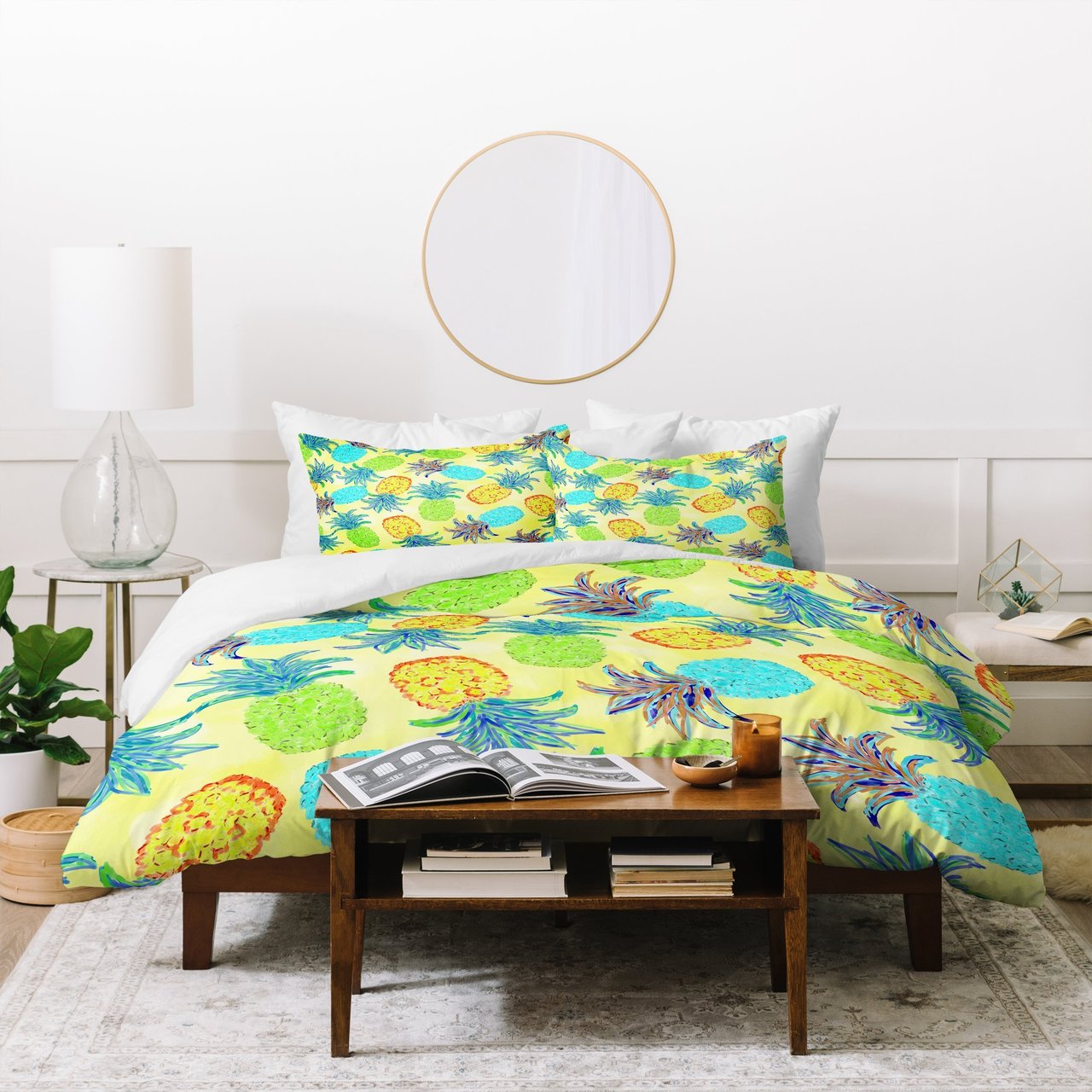 Lisa Argyropoulos Pineapple Pandemonium Yellow Duvet Cover