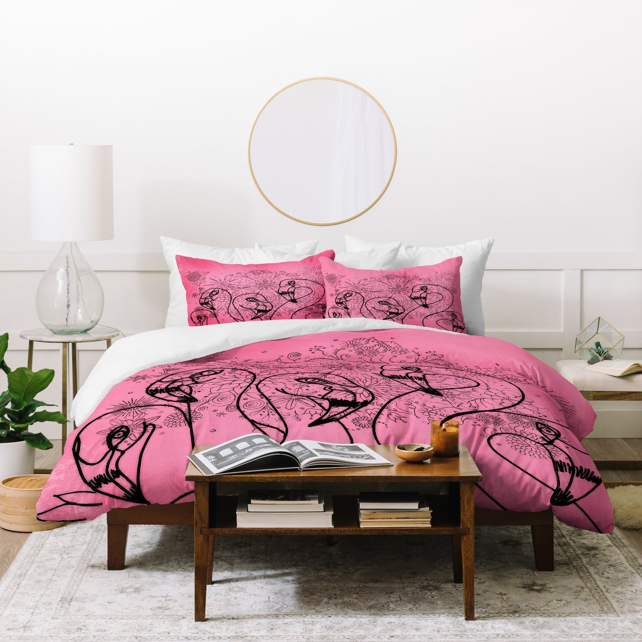 Lisa Argyropoulos Pink Flamingos Duvet Cover