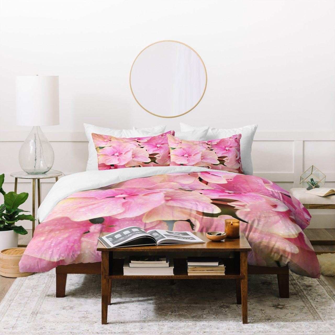 Lisa Argyropoulos Pink Hydrangeas Duvet Cover