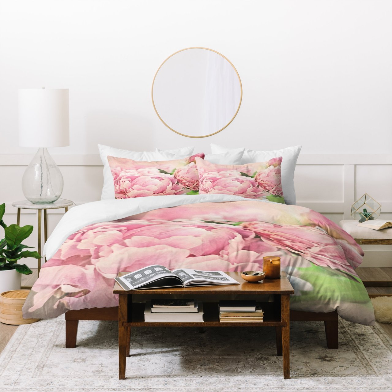 Lisa Argyropoulos Pink Peonies Duvet Cover