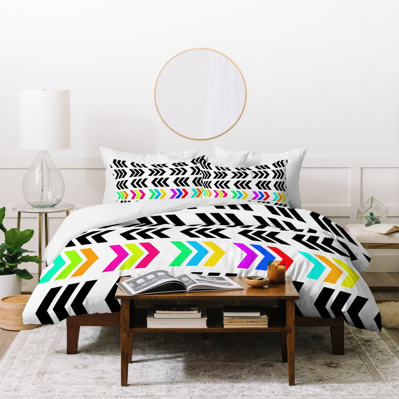 Lisa Argyropoulos Rainbow Pop Zig Zag Duvet Cover