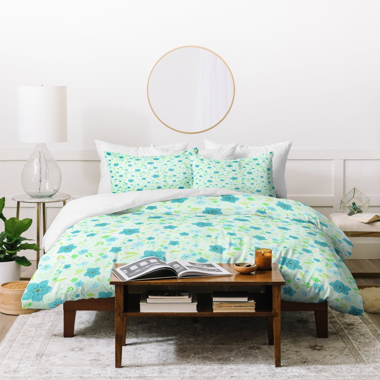 Lisa Argyropoulos Retro Forget Me Nots Duvet Cover