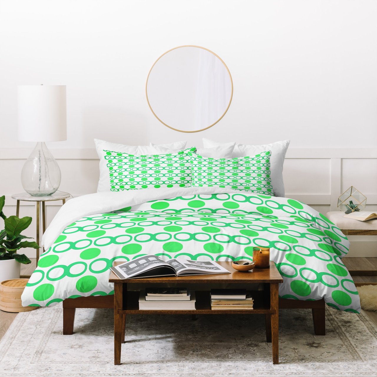 Lisa Argyropoulos Retrocity In Spearmint Duvet Cover