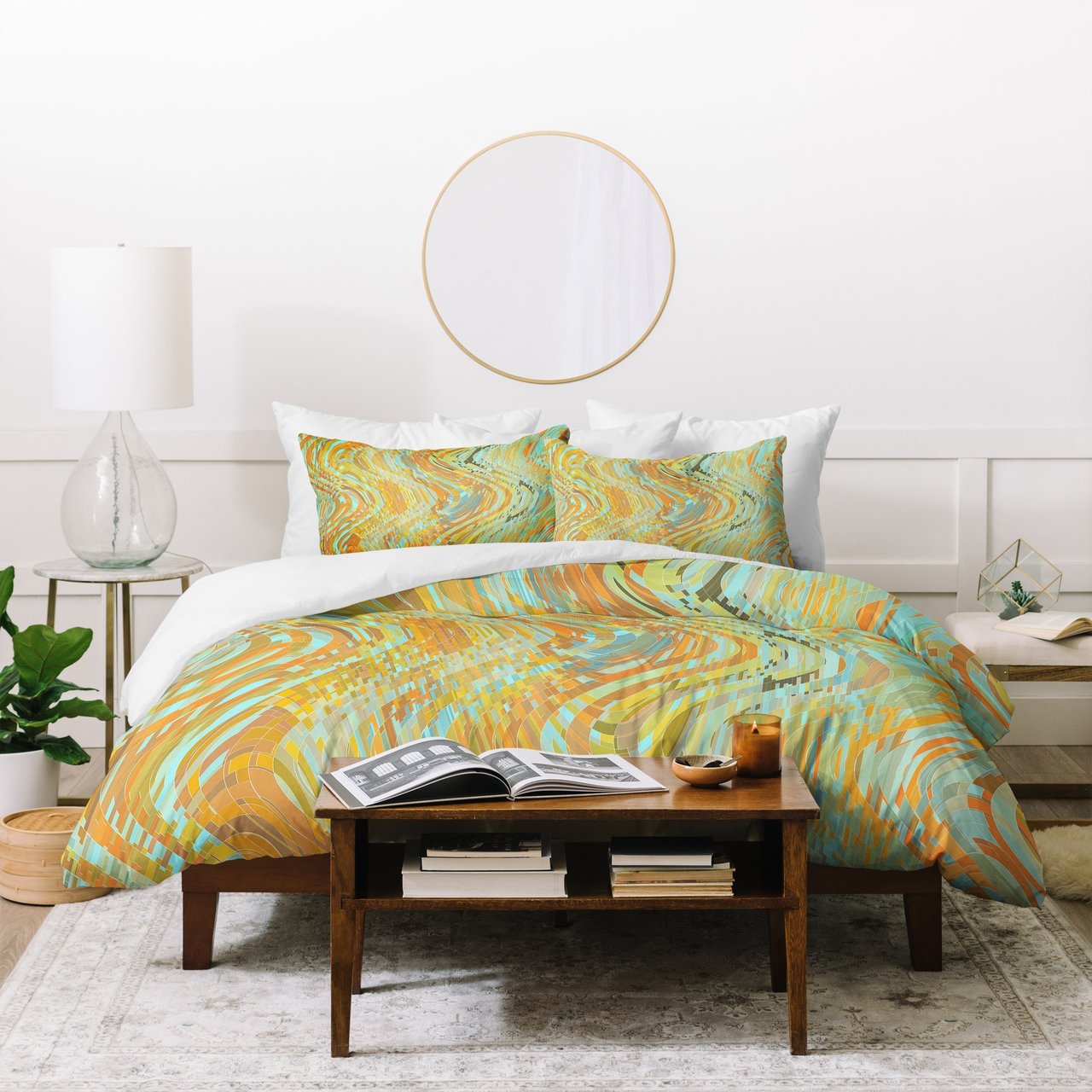 Lisa Argyropoulos Rustic Waves Duvet Cover