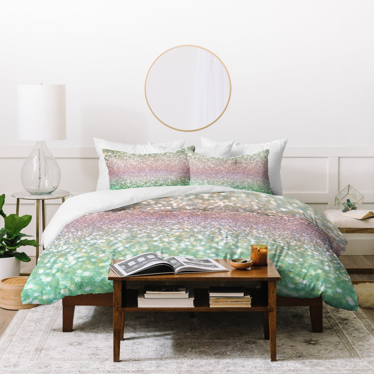 Lisa Argyropoulos Sea Mist Shimmer Duvet Cover