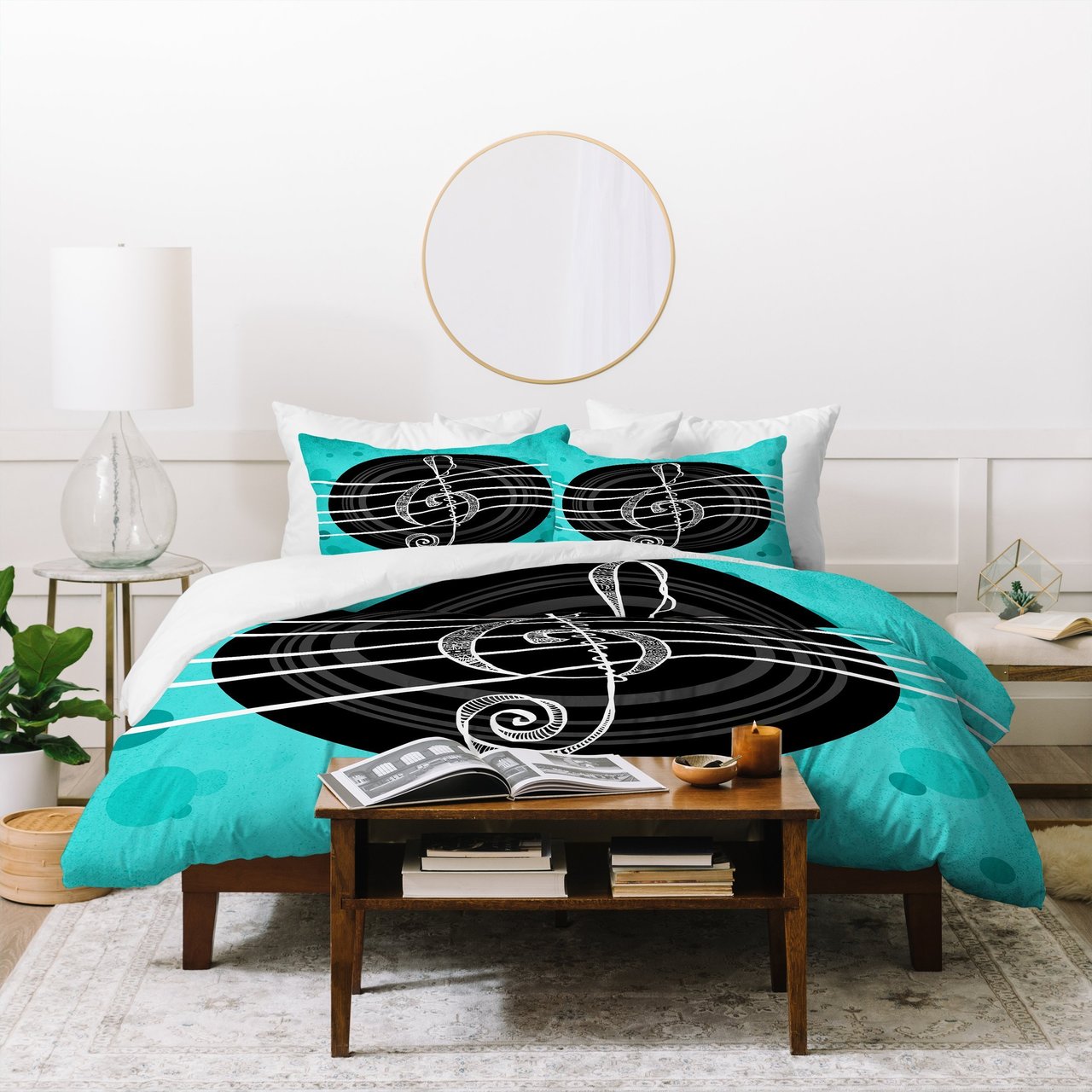 Lisa Argyropoulos Solo Aquatic Blues Duvet Cover