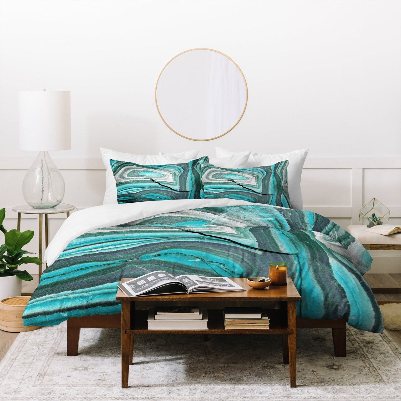 Lisa Argyropoulos Stony Aqua Blue Duvet Cover