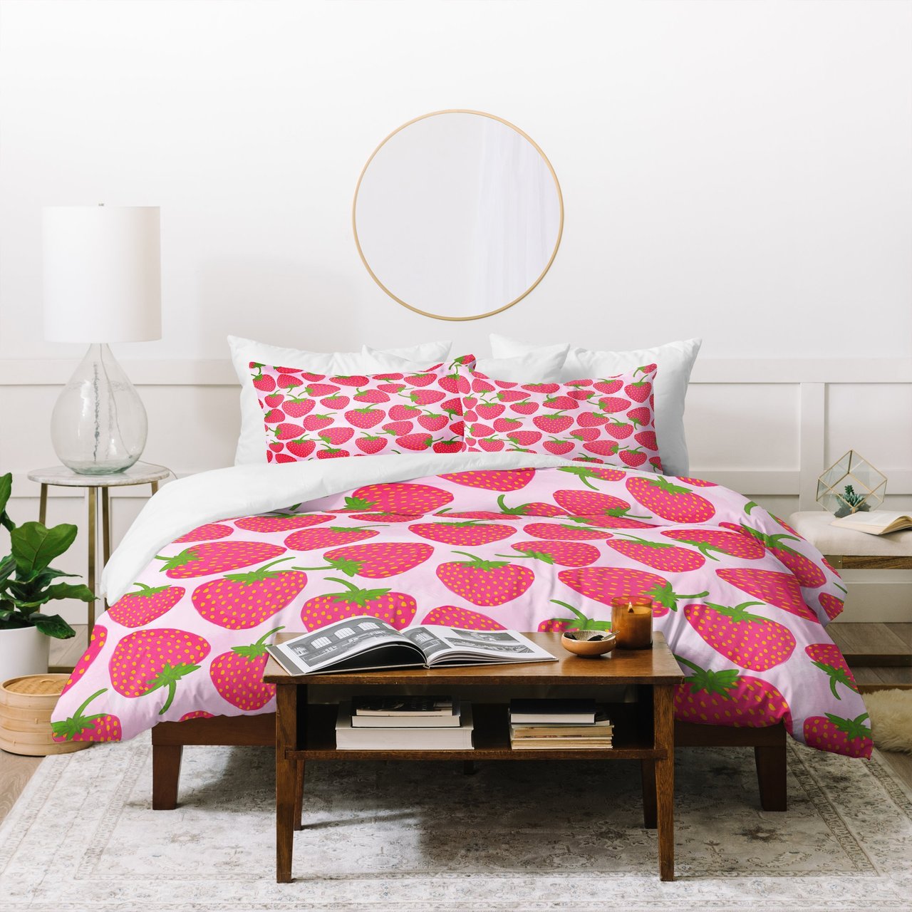 Lisa Argyropoulos Strawberry Sweet In Pink Duvet Cover