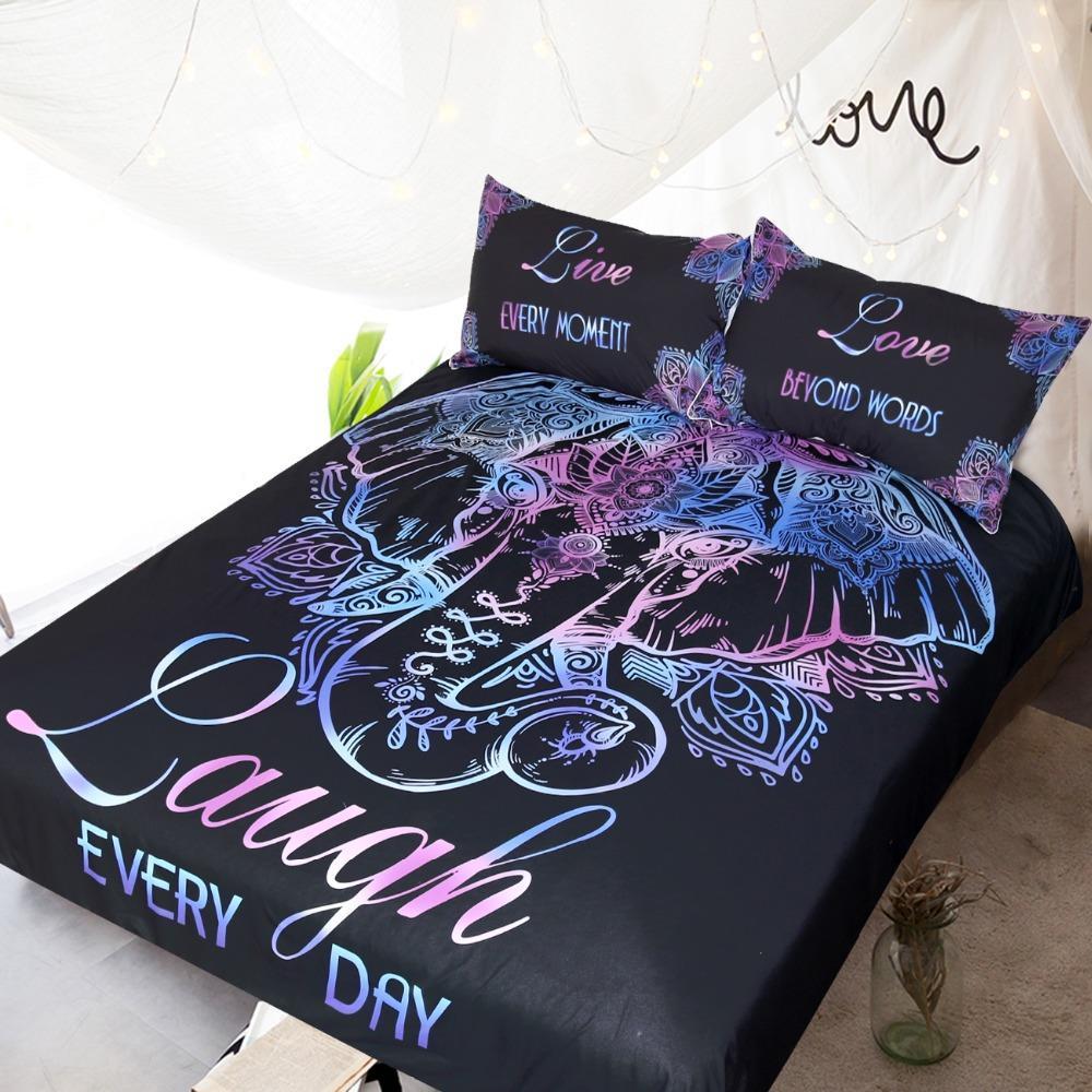 Live Love Laugh Everyday ART HOP 3D Customized Duvet Cover Bedding Sets