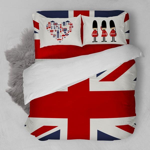 LONDON HEART FLAT 3D Customized Duvet Cover Bedding Sets
