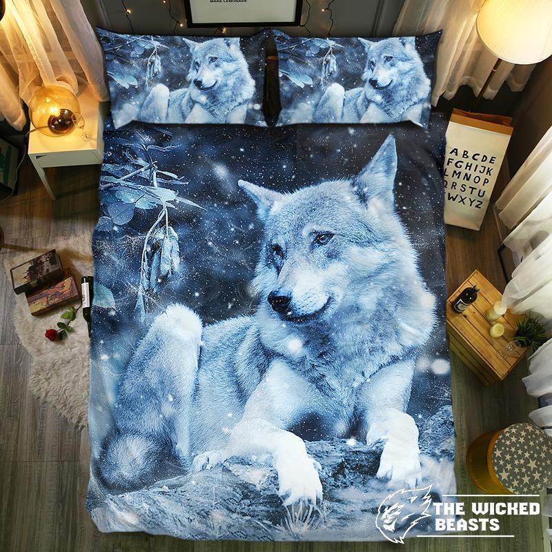 Lonely Wolf3D Customized Duvet Cover Bedding Sets