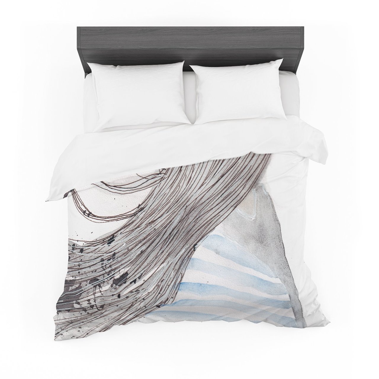 Louise ‘Breeze’ Gray Blue Featherweight3D Customized Duvet Cover Bedding Sets