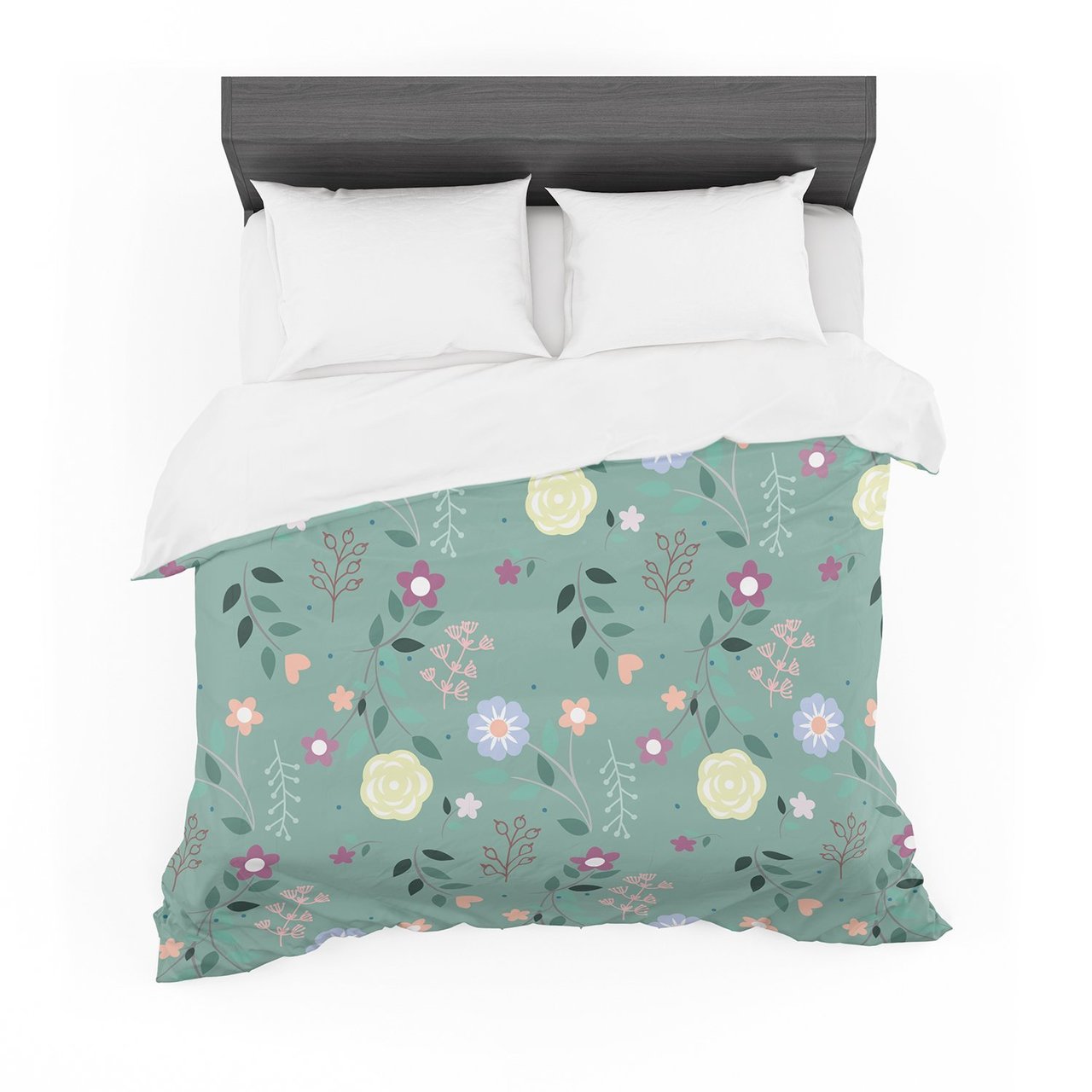 Louise ‘Flora’ Flowers Green Featherweight3D Customized Duvet Cover Bedding Sets