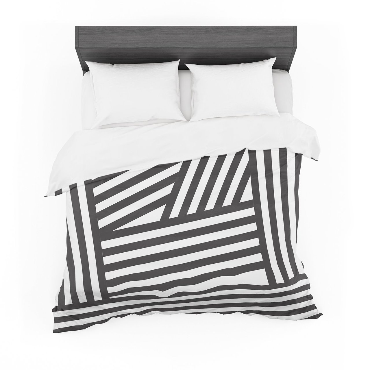 Louise Machado ‘Blacktripes’ Cotton3D Customized Duvet Cover Bedding Sets