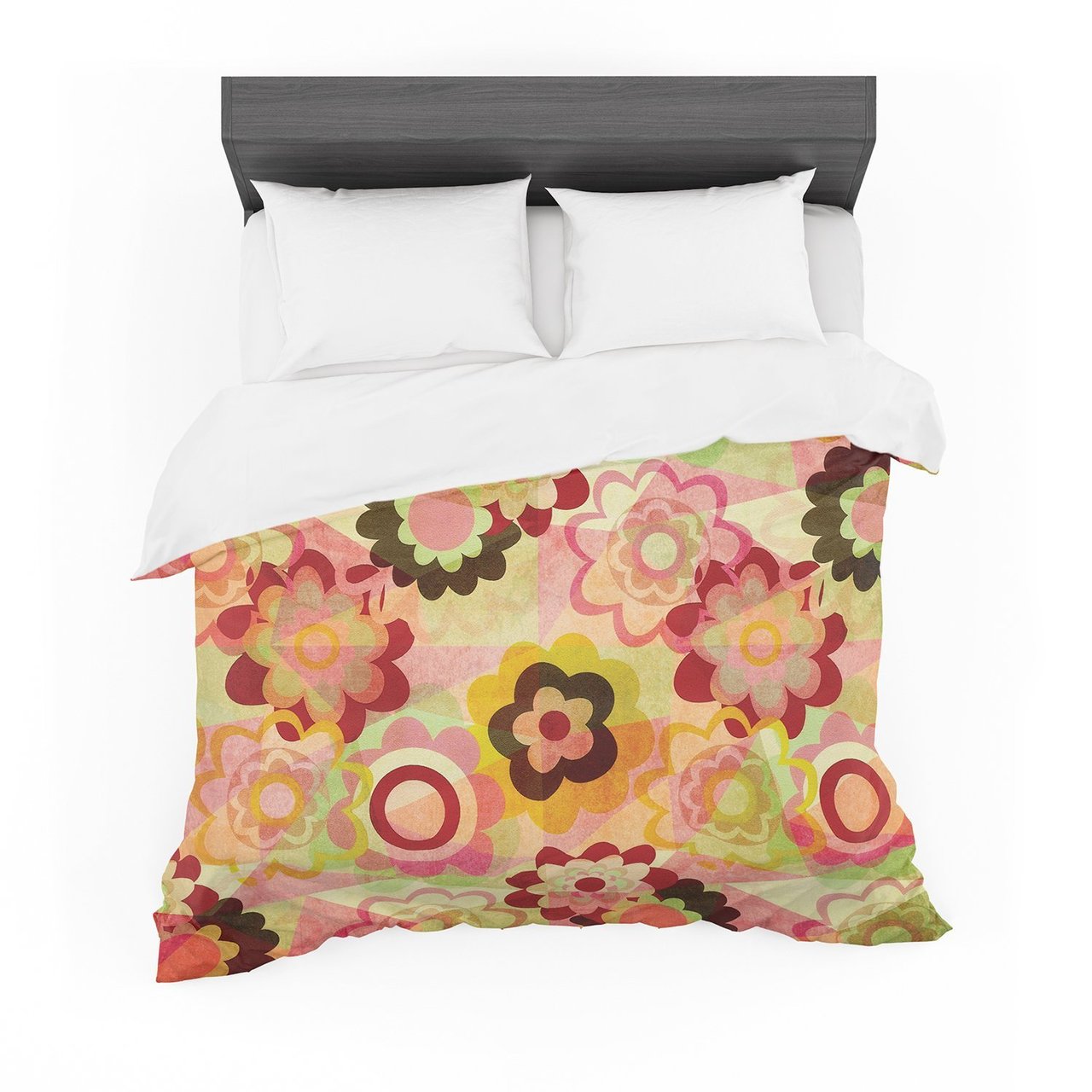 Louise Machado ‘Colorful Mix’ Red Orange Cotton3D Customized Duvet Cover Bedding Sets