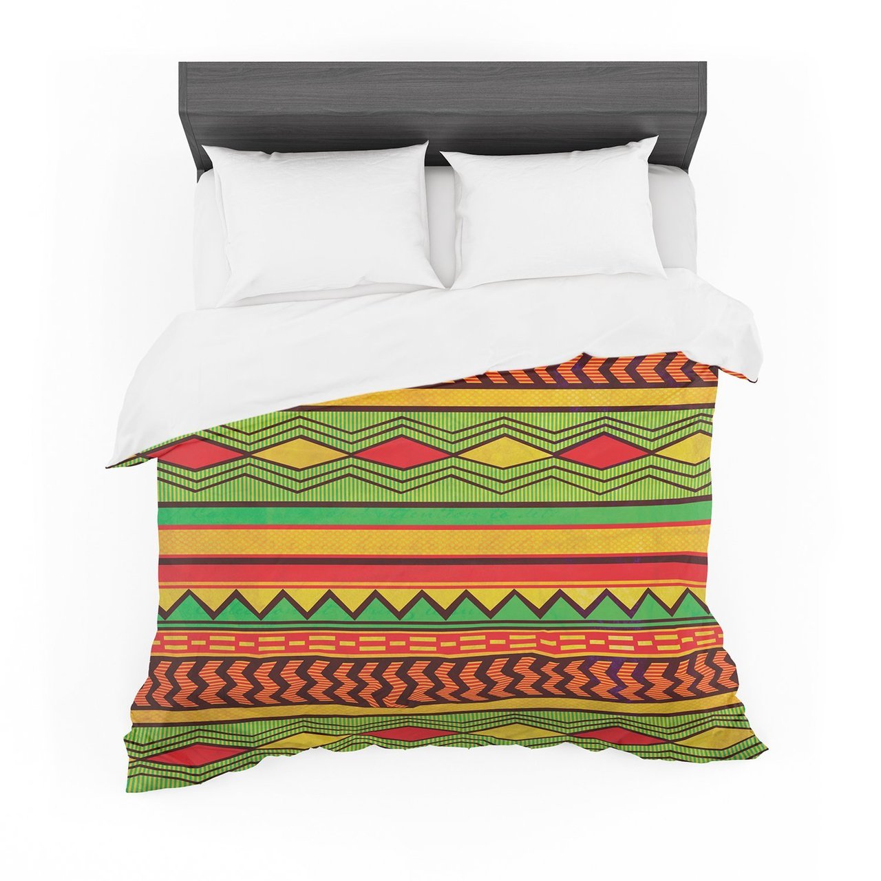Louise Machado ‘Egyptian’ Red Orange Cotton3D Customized Duvet Cover Bedding Sets