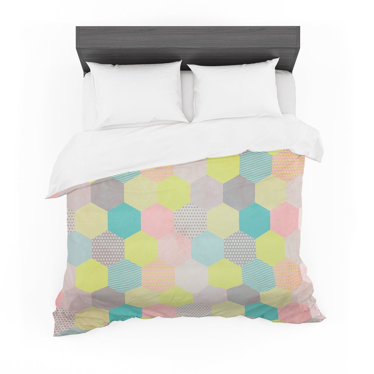 Louise Machado ‘Pastel Hexagon’ Geometric Featherweight3D Customized Duvet Cover Bedding Sets