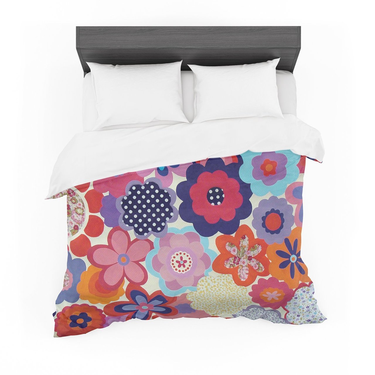 Louise Machado ‘Patchwork Flowers’ Cotton3D Customized Duvet Cover Bedding Sets