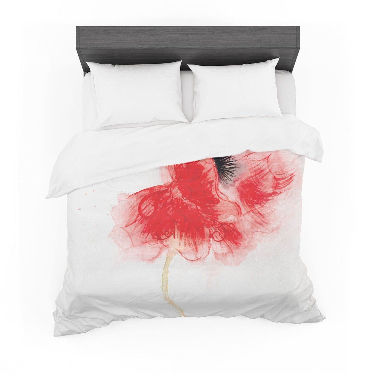 Louise ‘Poppy’ Pink Floral Featherweight3D Customized Duvet Cover Bedding Sets