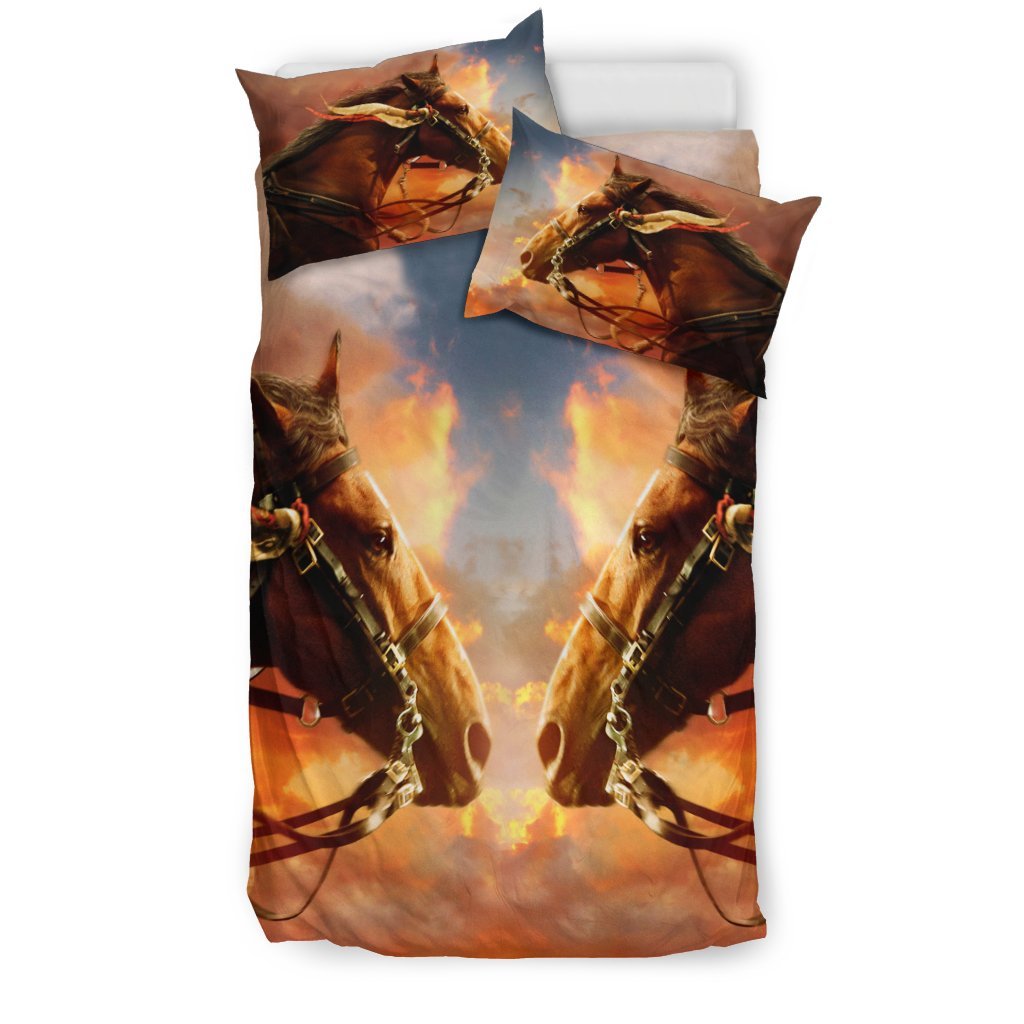 LOVE FIRE HORSE 3D Customized Duvet Cover Bedding Sets
