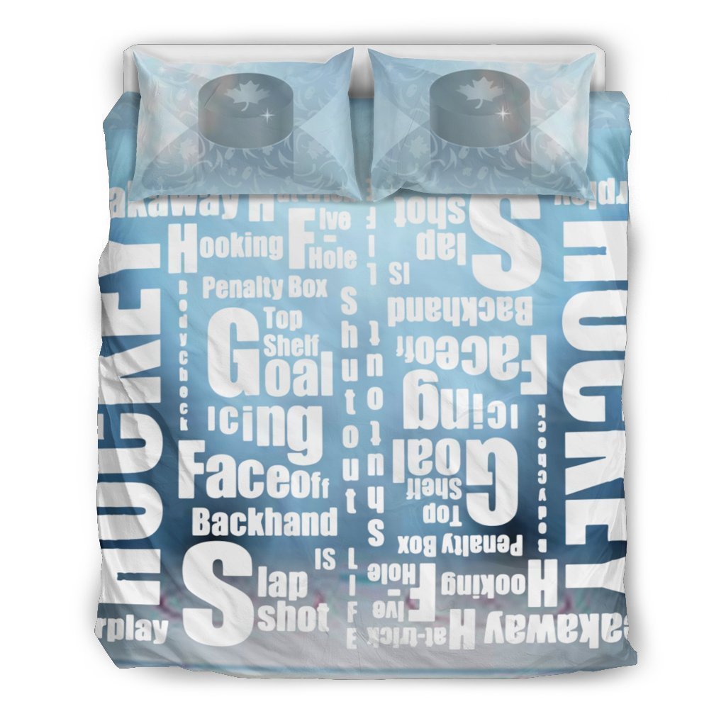 Love Hockey Hockey Fan Bedding Set