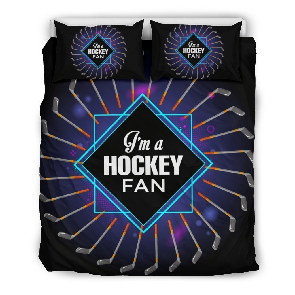 Love Hockey I am a Hockey Fan Bedding Set