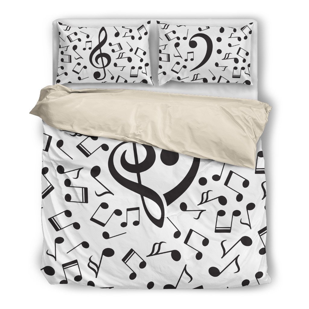 Love Musical Notes3D Customized Duvet Cover Bedding Sets