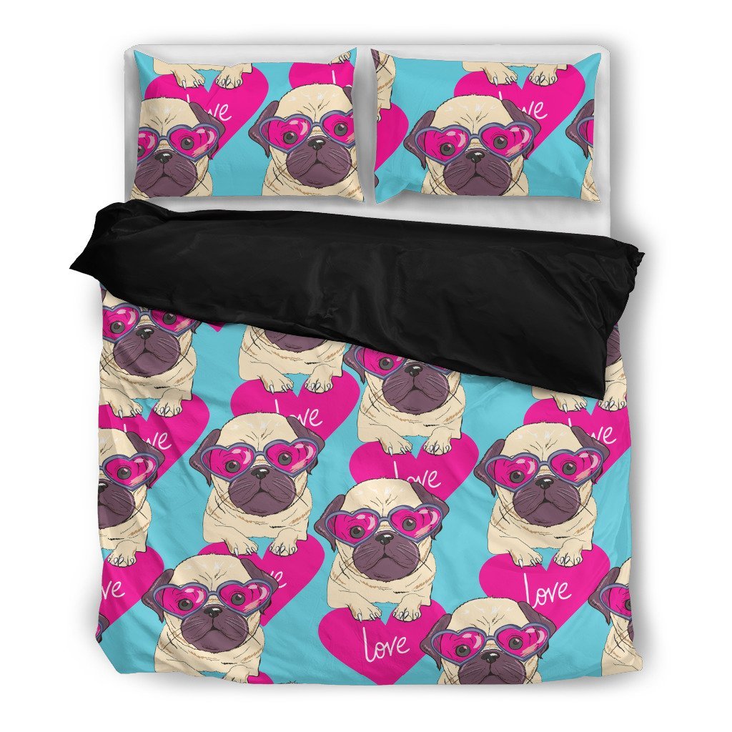 Love My Pug 3D Customized Duvet Cover Bedding Sets