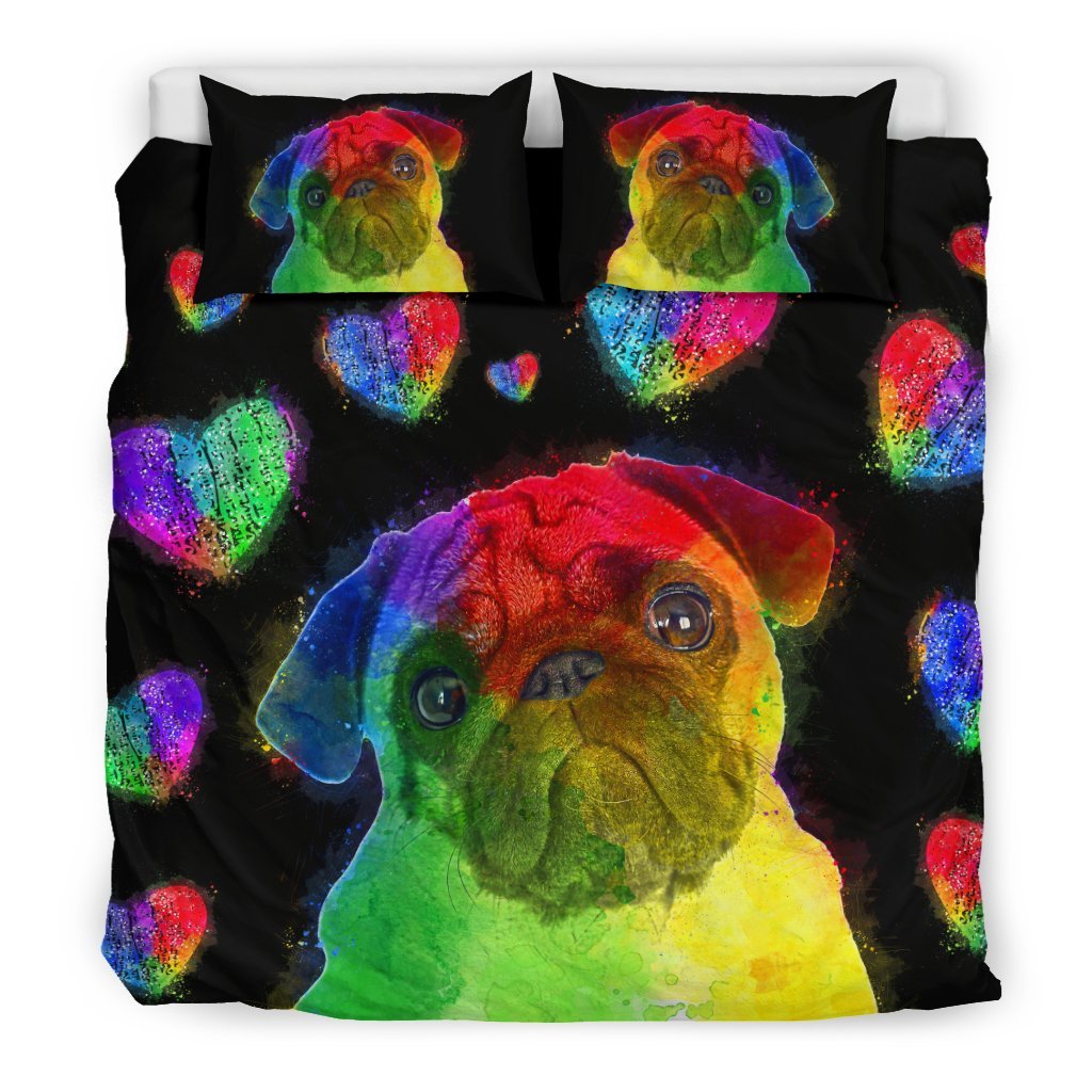 Love Pug for Lovers of Pugs3D Customized Duvet Cover Bedding Sets