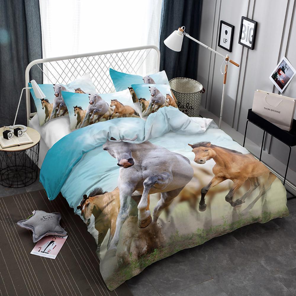 Luxury 3d Art Horse Print Allize Art Print et3D Customized Duvet Cover Bedding Sets
