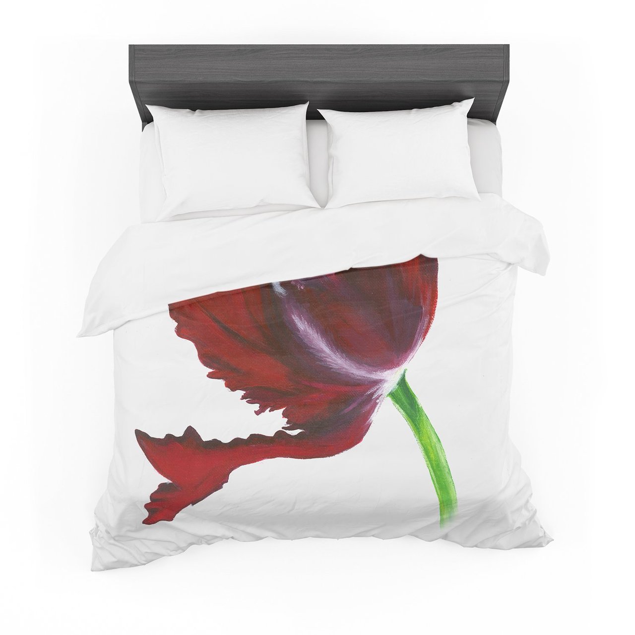 Lydia Martin ‘Dark Purple Tulip’ Cotton3D Customized Duvet Cover Bedding Sets
