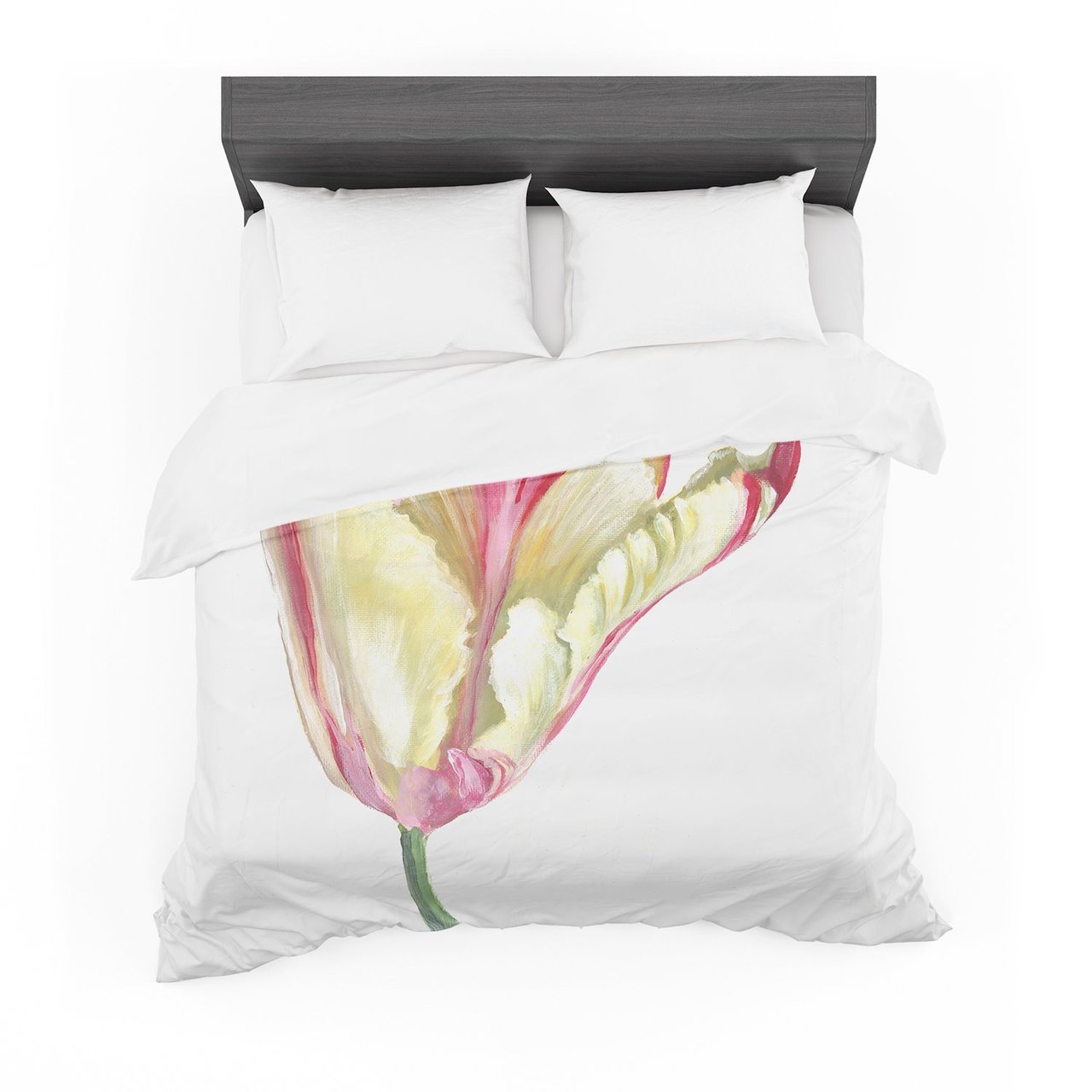 Lydia Martin ‘Red Tip Tulip’ Cotton3D Customized Duvet Cover Bedding Sets