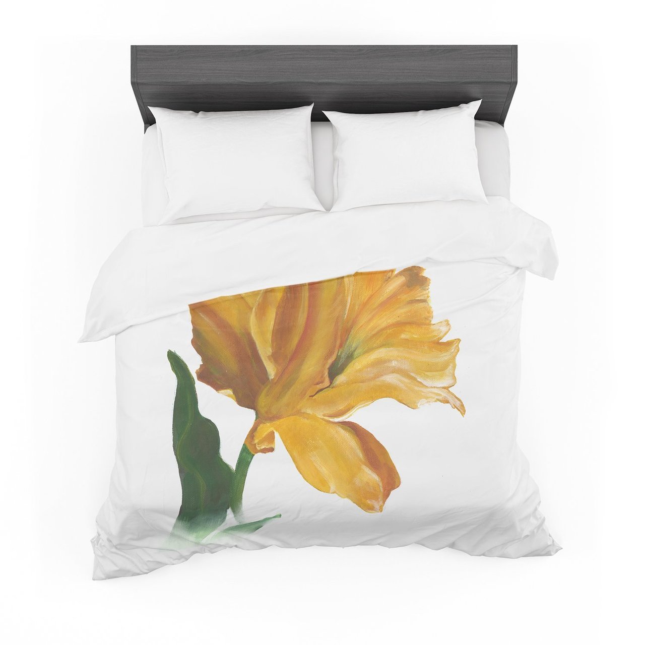 Lydia Martin ‘Yellow Tulip’ Cotton3D Customized Duvet Cover Bedding Sets