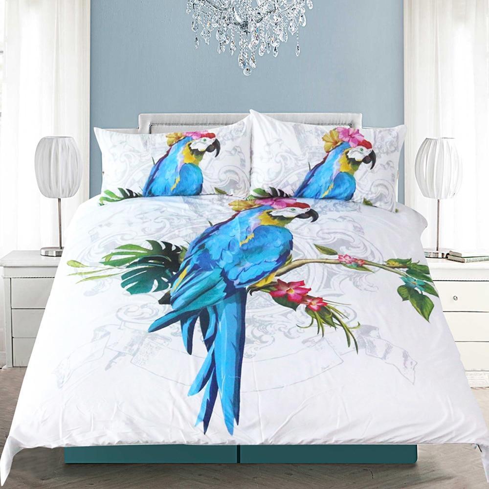 Macaw Bird Vivid Art ART HOP 3D Customized Duvet Cover Bedding Sets