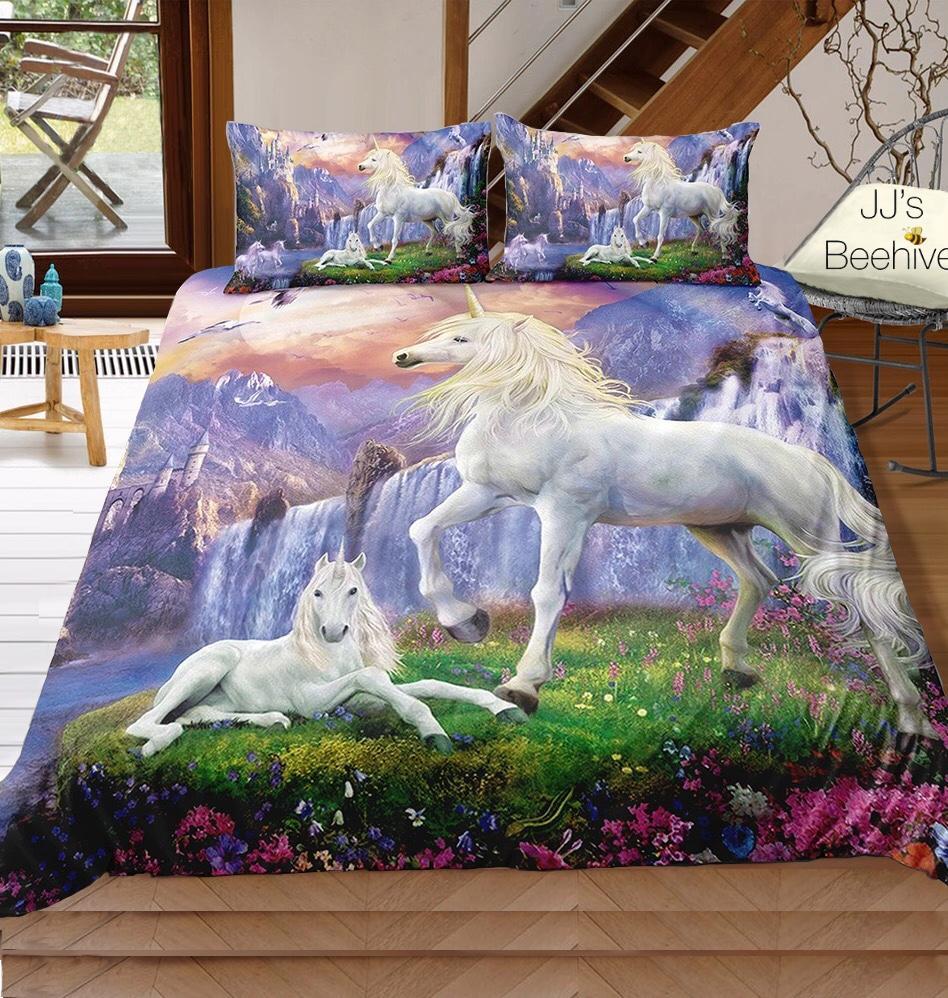 Magicaltory Time Unicorns 3D Customized Duvet Cover Bedding Sets